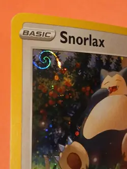 GALAXY SWIRL Pokemon Sword & Shield Base Set Snorlax 140/202 Promo Cosmos Holo - Image 1