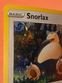 GALAXY SWIRL Pokemon Sword & Shield Base Set Snorlax 140/202 Promo Cosmos Holo - Image 2