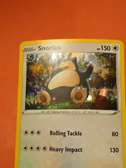 GALAXY SWIRL Pokemon Sword & Shield Base Set Snorlax 140/202 Promo Cosmos Holo - Image 5