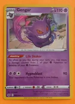 Pokemon Sword & Shield Base Set Gengar 085/202 Holo - Image 1