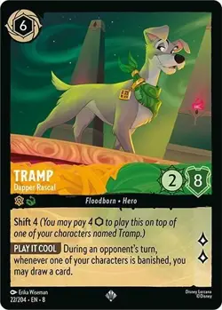 Disney Lorcana TCG Reign of Jafar - Tramp - Dapper Rascal 22/204 - Image 1