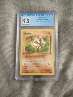 Pokemon CGC Mankey Jungle Card 1st Edition, Regular Common, #55/64 - Image 1