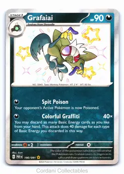 Grafaiai 190/091 - Paldean Fates - Pokemon Card - Near Mint - Image 1