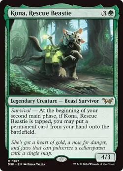 KONA, RESCUE BEASTIE mtg NM-M Duskmourn 1 Rare - Image 1