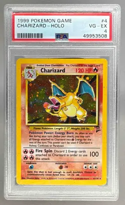 49953508 Charizard 2000 Pokemon Base 2 #4 Holo PSA 4 PSA Mislabel as Base Set - Image 1