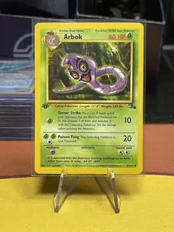 Pokemon Arbok 31/62 Fossil Uncommon Regular 1st Edition 1999 WOTC LP - Image 1