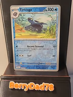 Tirtouga 022/086 Sv: Black Bolt Reverse Holo Pokemon TCG NM - Image 1
