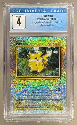 1021 Pikachu 2002 Pokemon Legendary #86 Reverse Holo CGC 4 - Image 1