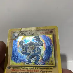 Machamp 1st Edition Holo Rare Pokemon Card - 8/102 Base Set - HP Condition (3) - Image 3