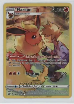 Full Art - Flareon Pokemon Sword & Shield Brilliant Stars Trainer Gallery #TG01 - Image 1