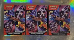 Pokemon TCG Scarlet & Violet Destined Rivals Booster Bundle Box Lot of 3 Empty - Image 1