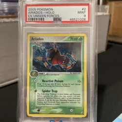 Pokemon PSA 9 Mint EX Unseen Forces Reverse Holo Ariados 2/115 - Image 1