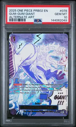 One Piece PRB02 Event Manga - Gum-Gum Giant - Alt Art - OP09-078 - PSA 10 - Image 1