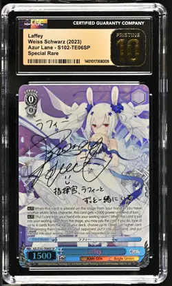 Weiss Schwarz GRADED2023 Laffey TE06 Azur Lane SP PRISTINE 10 ENG - Image 1