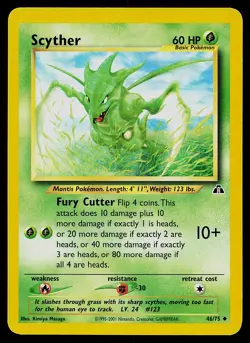 Pokemon Neo Discovery 46/75 Scyther Pokemon Card - Image 1