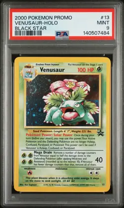 2000 POKEMON PROMO BLACK STAR #13 VENUSAUR-HOLO PSA 9 - Image 1
