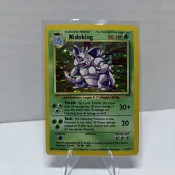 Pokemon Nidoking Base Set 11/102 Holo Rare 90 HP Stage 2 Wizards 1999-2000 - Image 1