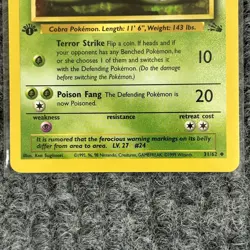 Vintage Pokemon Arbok Fossil 1st Edition 31/62 Grass Uncommon WOTC LP - Image 4