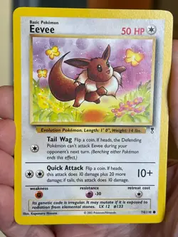 POKEMON EEVEE 74/110 COMMON NON HOLO LEGENDARY COLLECTION NM CARD - Image 1
