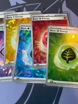 Holo Cracked Ice Energy Cards Complete Set - Terapagos UPC - NM Pokemon Rare - Image 2