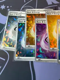 Holo Cracked Ice Energy Cards Complete Set - Terapagos UPC - NM Pokemon Rare - Image 3