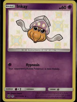 Inkay Shiny Holo Rare Hidden Fates: Shiny Vault SV17/SV94 Pokemon Card TCG - Image 1