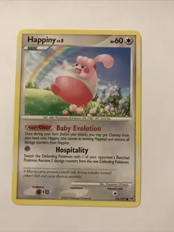 Pokemon Happiny 76/127 Platinum 2009 Regular Common Basic 60HP Card - Image 1