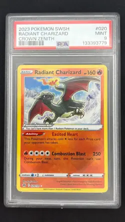 Radiant Charizard 020/159 - Crown Zenith - Graded PSA 9 MINT Pokemon Card - Image 1