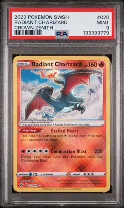 Radiant Charizard 020/159 - Crown Zenith - Graded PSA 9 MINT Pokemon Card - Image 3
