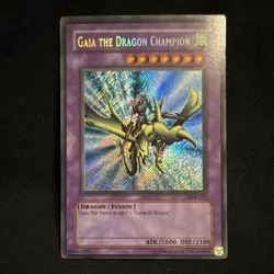 Yu-Gi-Oh! TCG Gaia the Dragon Champion Holo Fusion Card LOB-125 Legend 1996 - Image 1