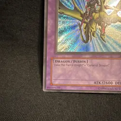 Yu-Gi-Oh! TCG Gaia the Dragon Champion Holo Fusion Card LOB-125 Legend 1996 - Image 5
