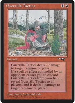 Guerrilla Tactics (Kneeling Knight) 111 MTG NM - Alliances - Image 1