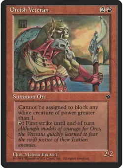 Orcish Veteran (Benson) MTG NM - Fallen Empires - Image 1