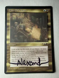 Artist Signed Lim-Dul’s Vault MTG Alliances MTG 1996 - Image 1