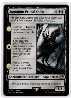 Summon: Primal Odin 121 Rare FINAL FANTASY Magic: The Gathering Near Mint - Image 1