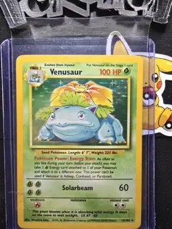Pokemon TCG Venusaur 15/102 Base Set Holo Rare 1999 WOTC - Image 1