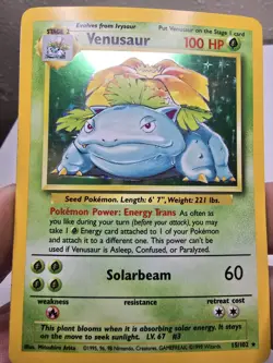 Pokemon TCG Venusaur 15/102 Base Set Holo Rare 1999 WOTC - Image 2
