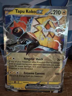 Pokemon TCG Tapu Koko ex 068/182 Scarlet & Violet Paradox Rift Holo Double Rare - Image 1