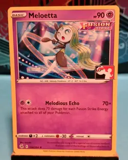 Meloetta 124/264 Non Holo Prize Pack Series Pokemon Play! NM Condition - Image 1