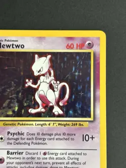 Pokemon TCG Mewtwo 10/102 Base Set Holo Rare WOTC English 1999 NM/LP - Image 5