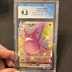 2021 Pokemon Shining Fates Crobat VMAX #099 Black Star Promo Full Art - CGC 9.5 - Image 1