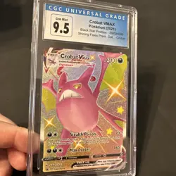 2021 Pokemon Shining Fates Crobat VMAX #099 Black Star Promo Full Art - CGC 9.5 - Image 2