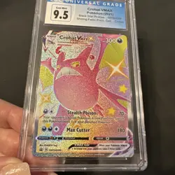 2021 Pokemon Shining Fates Crobat VMAX #099 Black Star Promo Full Art - CGC 9.5 - Image 3
