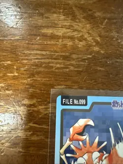 Pokemon Japanese Kingler File No. 099 Bandai Carddass Pocket Monsters Vintage - Image 2