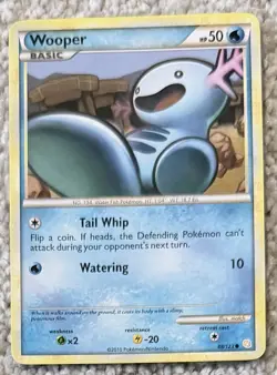 Wooper 88/123 - Heartgold & Soulsilver Set - Pokemon Card - Lightly Played - Image 1