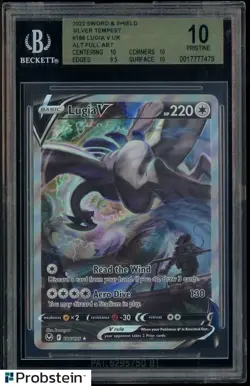2022 Pokemon SWSH Silver Tempest #186 FA Lugia V BGS 10 PRISTINE - Image 1