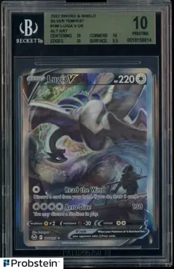 2022 Pokemon SWSH Silver Tempest #186 FA Lugia V UR BGS 10 PRISTINE - Image 1
