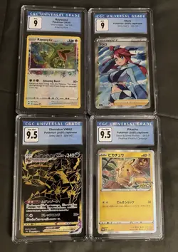 Pokemon Slab Lot CGC English/Japanese Rayquaza.Skyla.Eternatus & Pikachu - Image 1