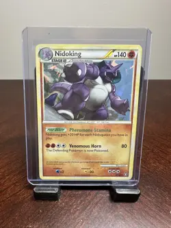 Nidoking #6/102 Pokemon Triumphant Cracked Ice HOLO LP - Image 2