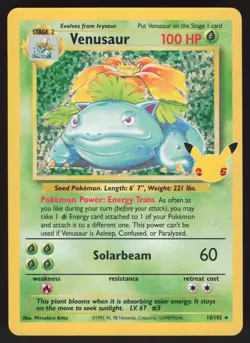 Venusaur 15/102 Pokemon TCG Celebrations: Classic Collection VLP - Image 1